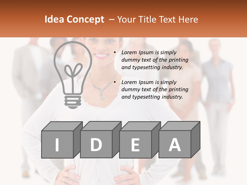 A Woman Standing In Front Of A Group Of People PowerPoint Template