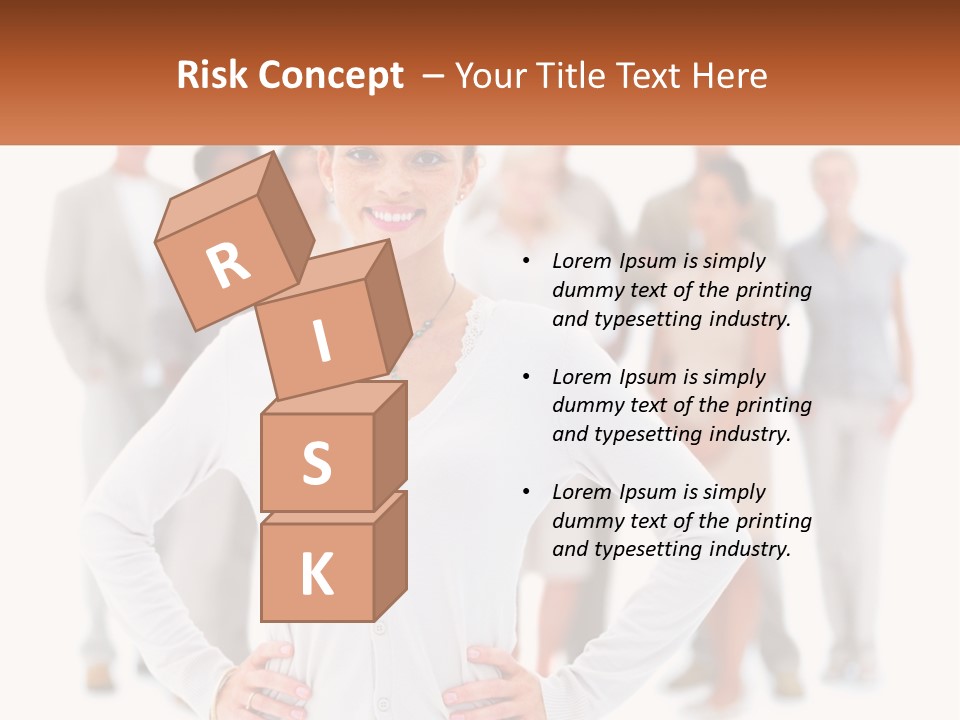 A Woman Standing In Front Of A Group Of People PowerPoint Template