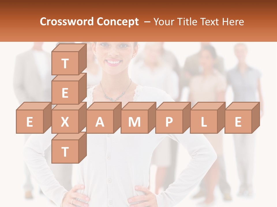 A Woman Standing In Front Of A Group Of People PowerPoint Template