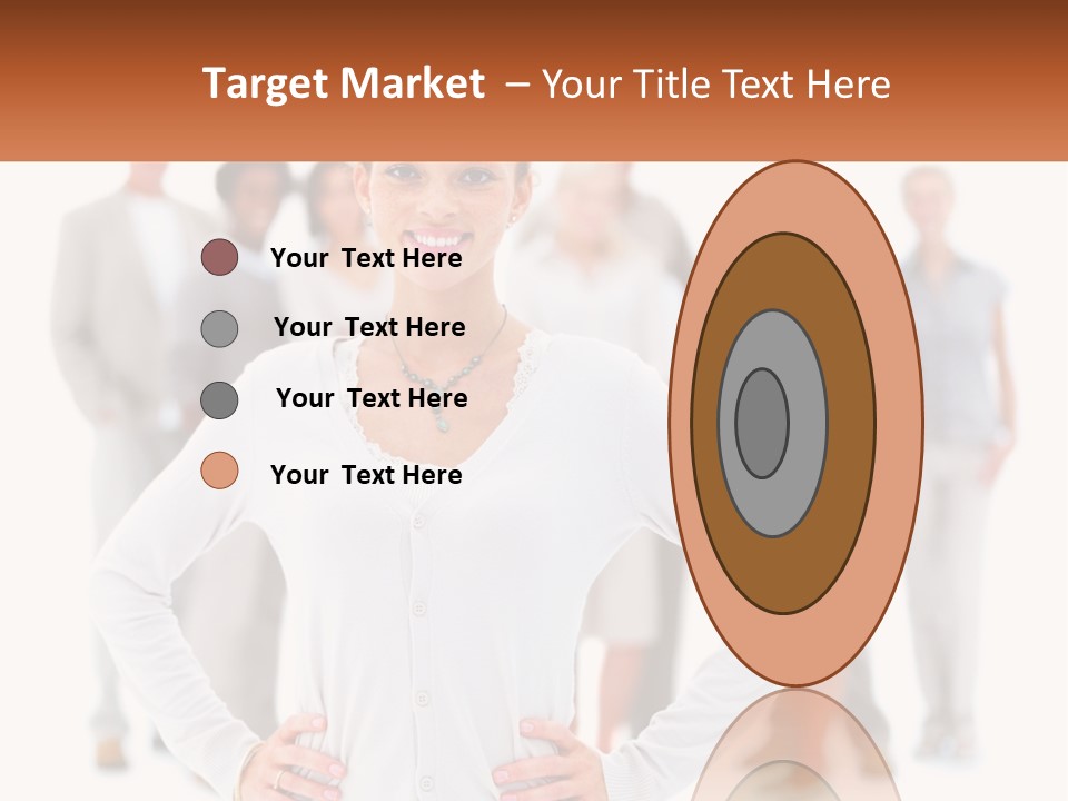 A Woman Standing In Front Of A Group Of People PowerPoint Template