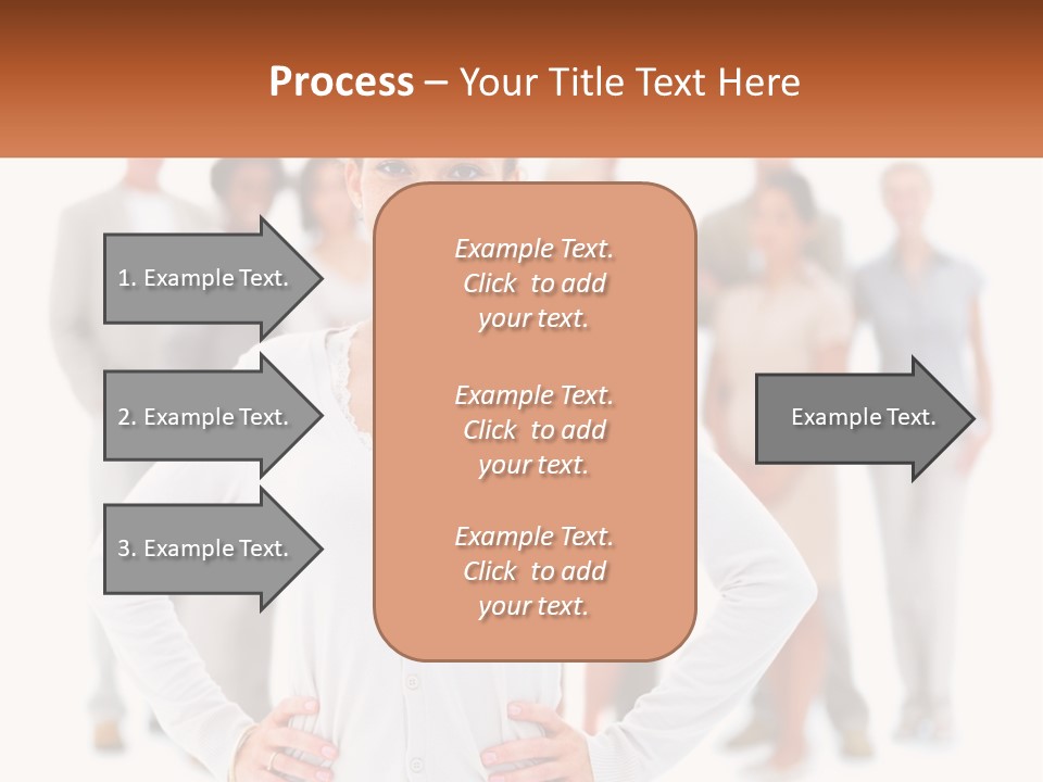 A Woman Standing In Front Of A Group Of People PowerPoint Template