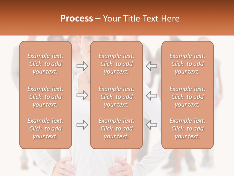 A Woman Standing In Front Of A Group Of People PowerPoint Template