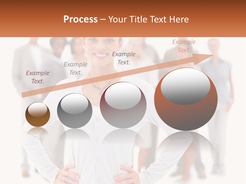 A Woman Standing In Front Of A Group Of People PowerPoint Template