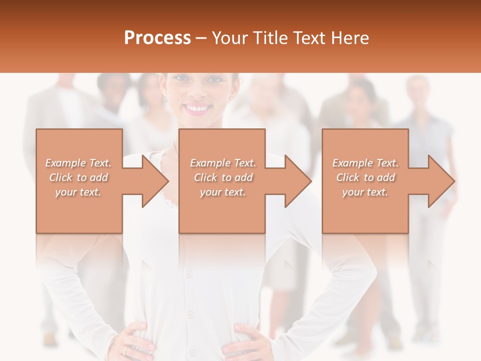 A Woman Standing In Front Of A Group Of People PowerPoint Template