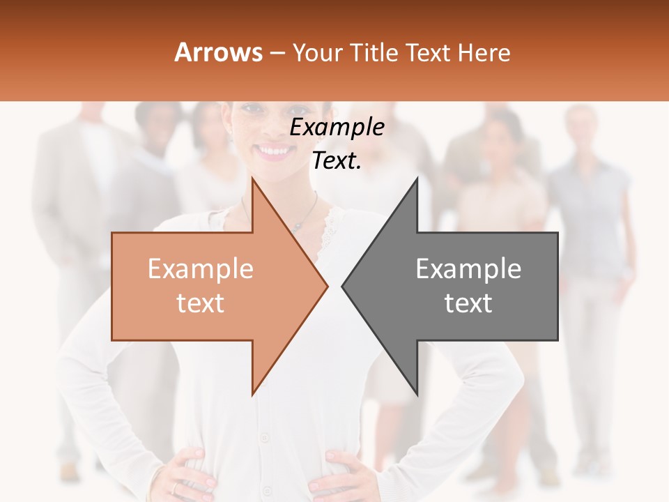 A Woman Standing In Front Of A Group Of People PowerPoint Template