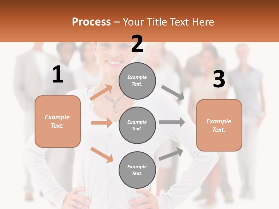 A Woman Standing In Front Of A Group Of People PowerPoint Template