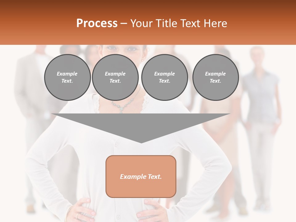 A Woman Standing In Front Of A Group Of People PowerPoint Template