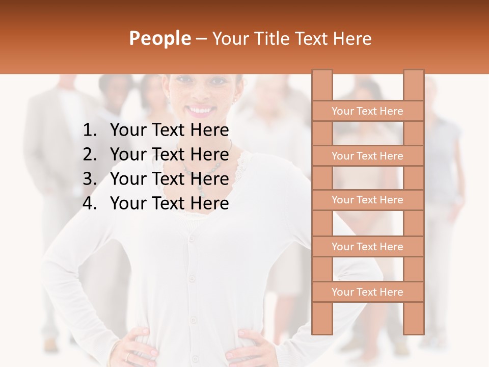 A Woman Standing In Front Of A Group Of People PowerPoint Template
