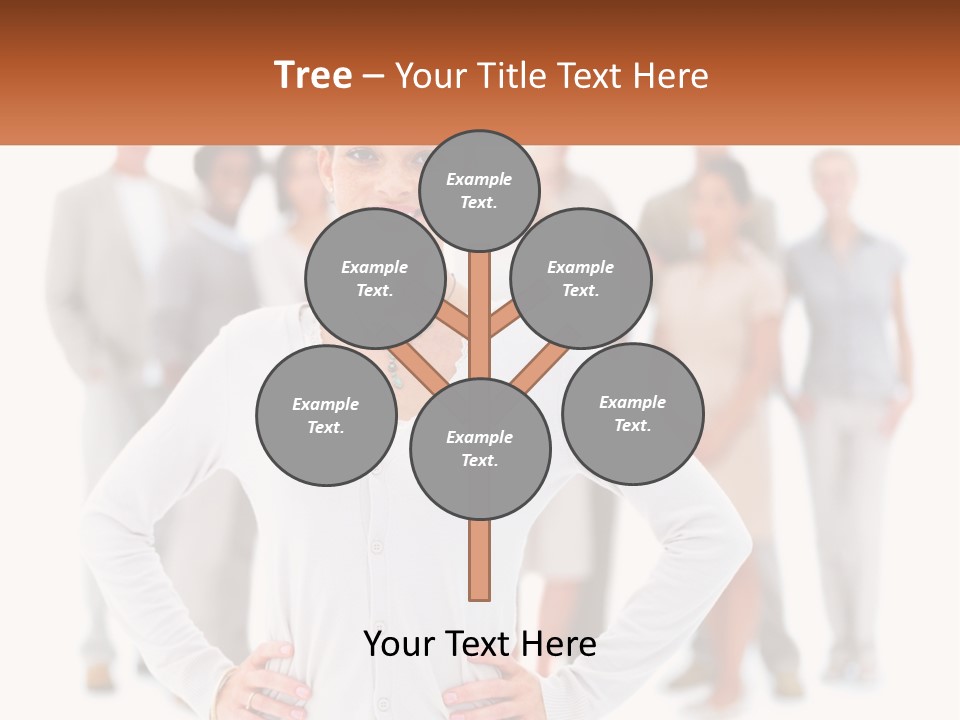 A Woman Standing In Front Of A Group Of People PowerPoint Template