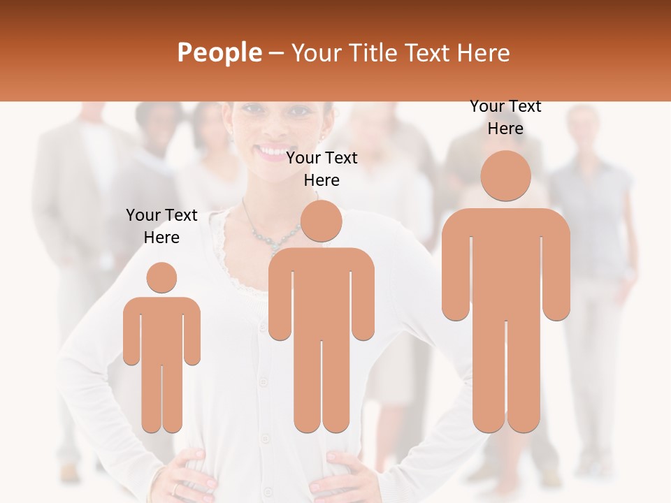 A Woman Standing In Front Of A Group Of People PowerPoint Template