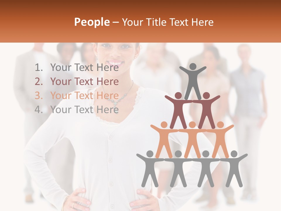 A Woman Standing In Front Of A Group Of People PowerPoint Template