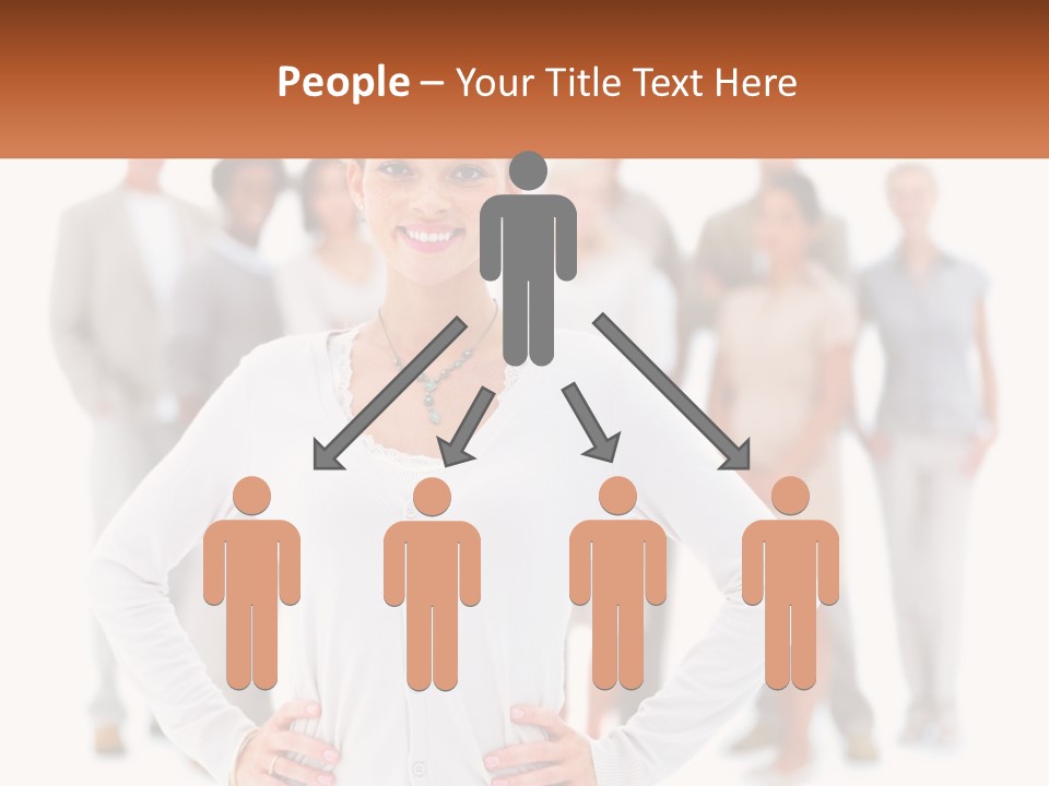 A Woman Standing In Front Of A Group Of People PowerPoint Template