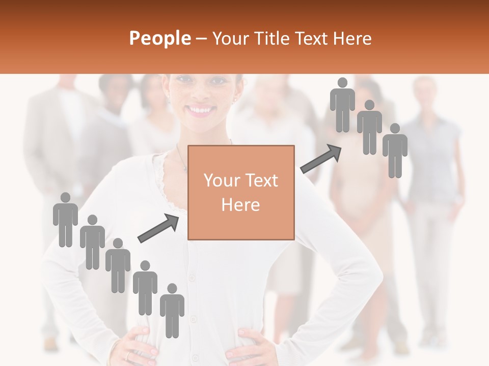 A Woman Standing In Front Of A Group Of People PowerPoint Template