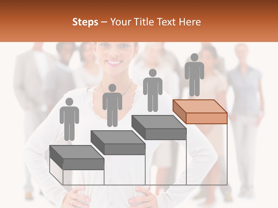 A Woman Standing In Front Of A Group Of People PowerPoint Template