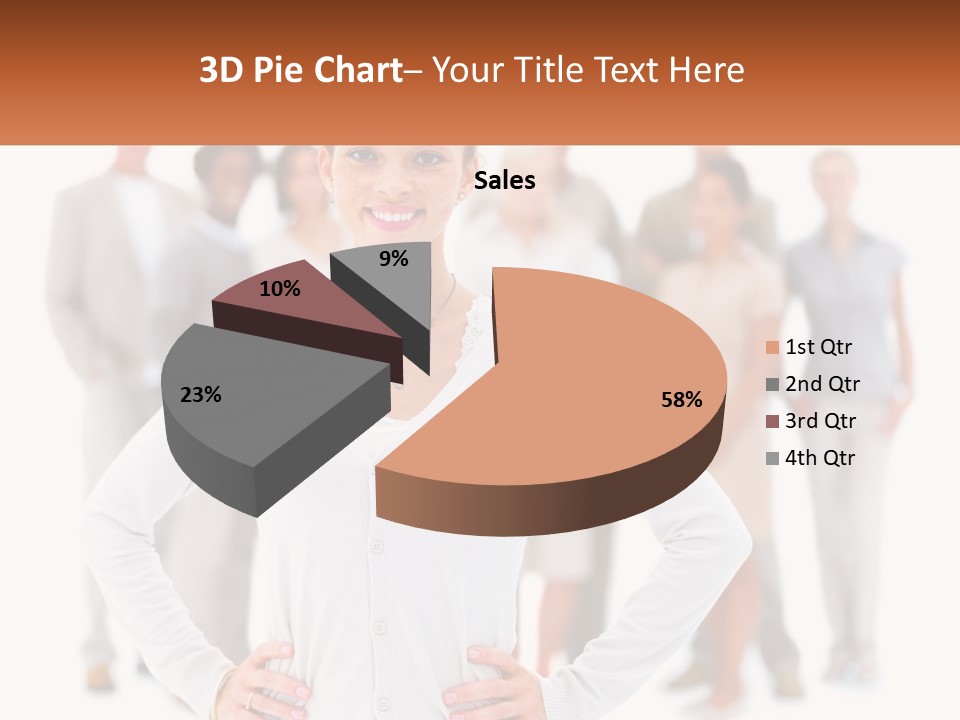 A Woman Standing In Front Of A Group Of People PowerPoint Template