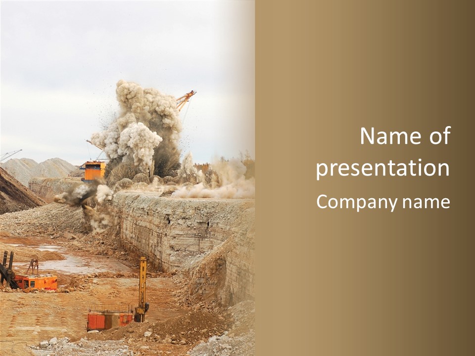 Excavate Oil Environment PowerPoint Template