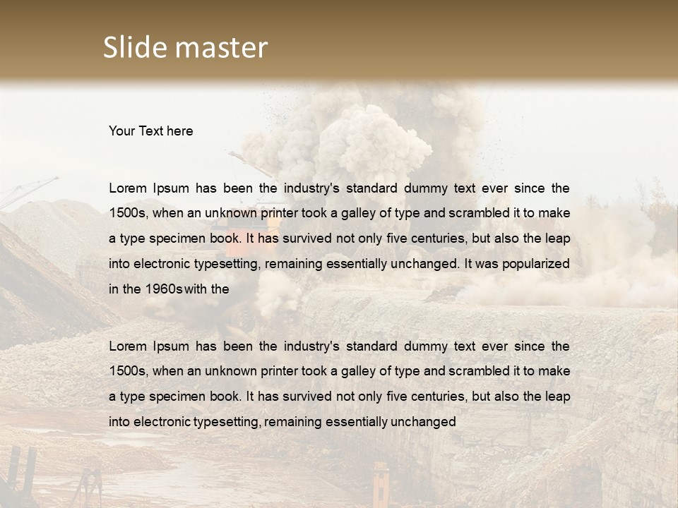Excavate Oil Environment PowerPoint Template