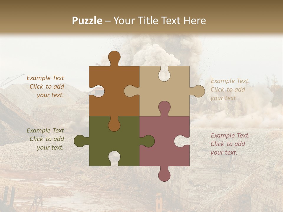 Excavate Oil Environment PowerPoint Template