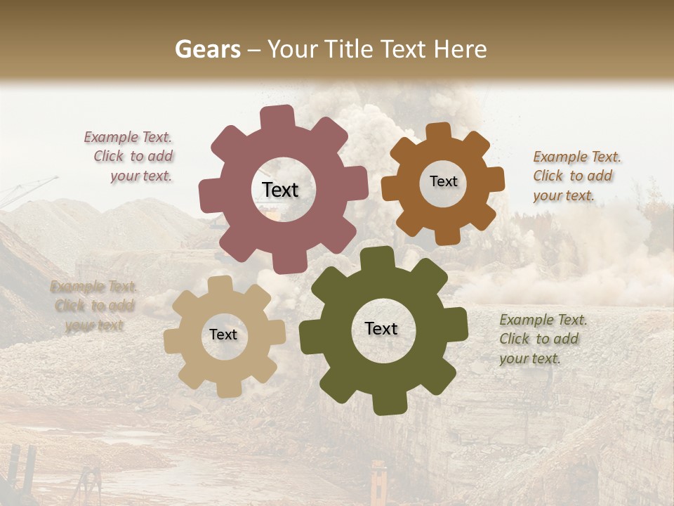 Excavate Oil Environment PowerPoint Template