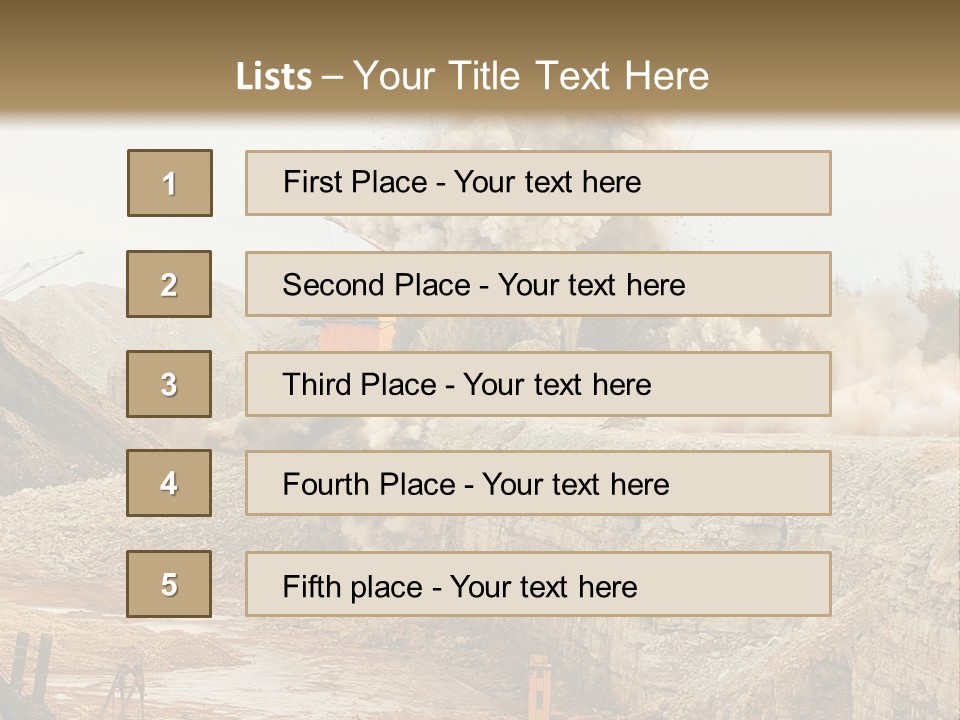 Excavate Oil Environment PowerPoint Template