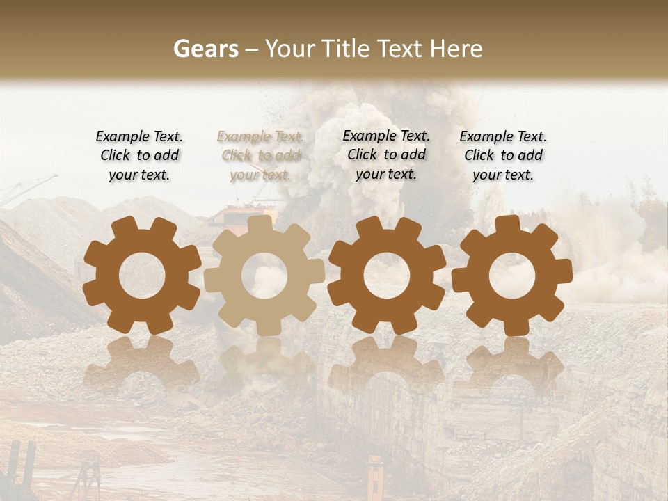 Excavate Oil Environment PowerPoint Template