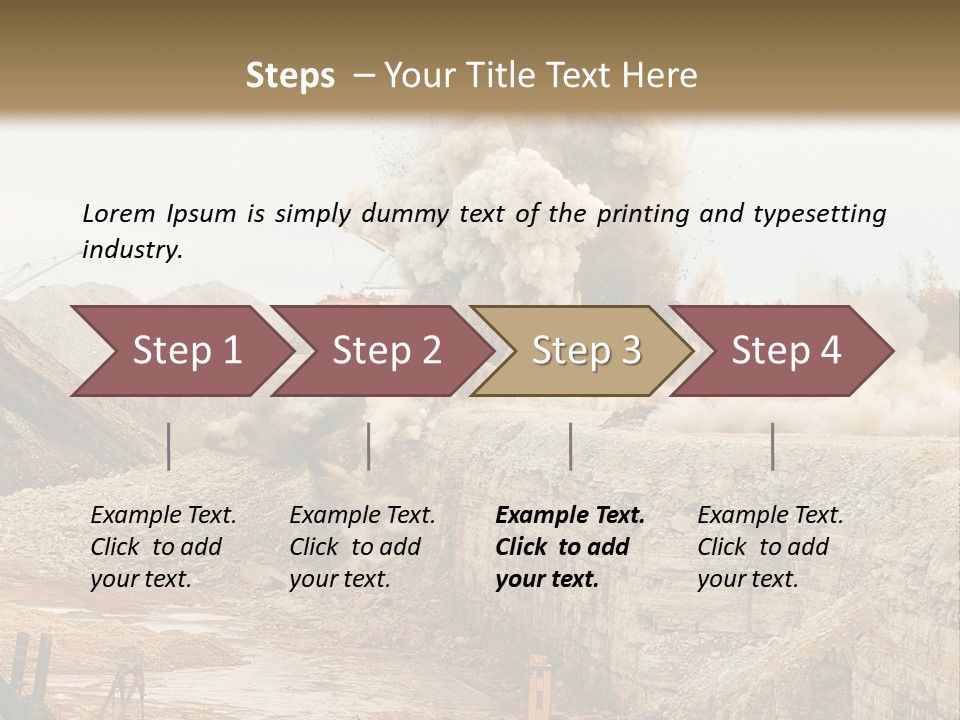 Excavate Oil Environment PowerPoint Template