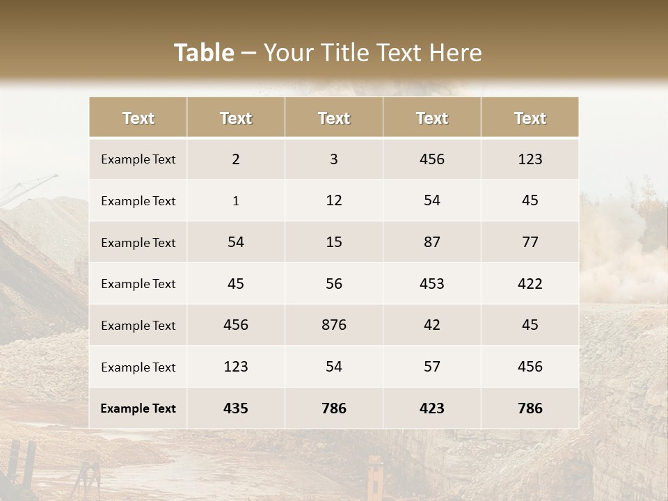Excavate Oil Environment PowerPoint Template
