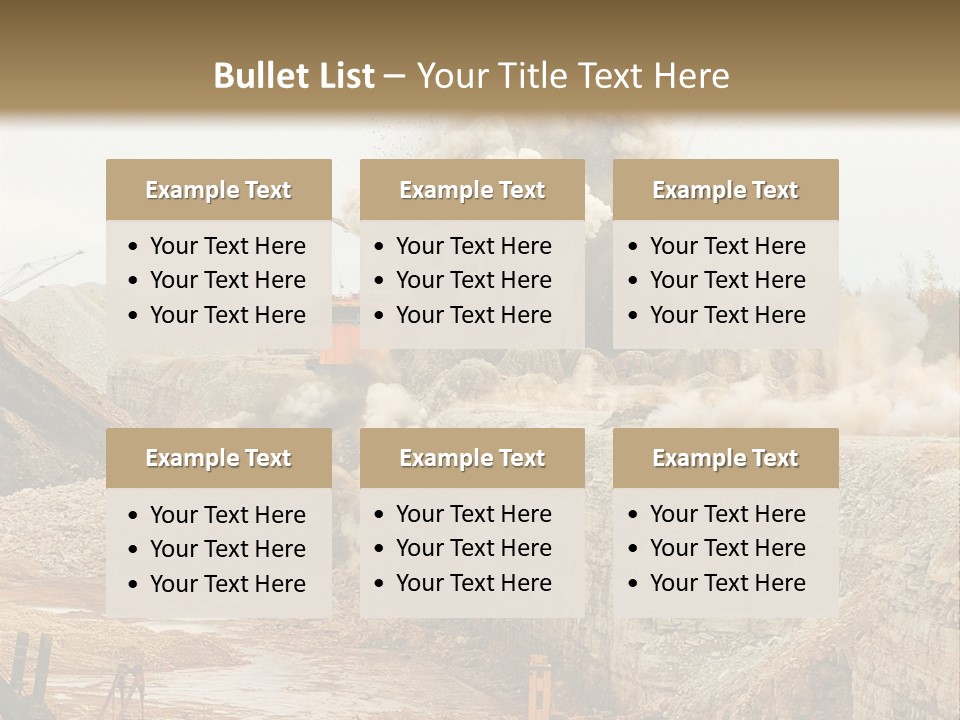 Excavate Oil Environment PowerPoint Template