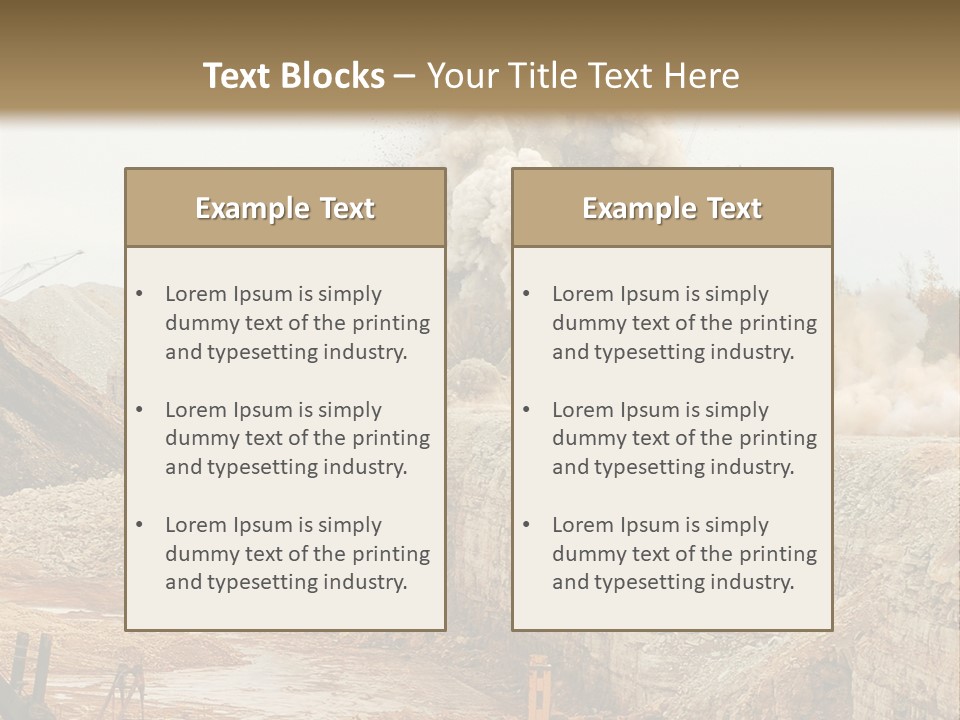 Excavate Oil Environment PowerPoint Template