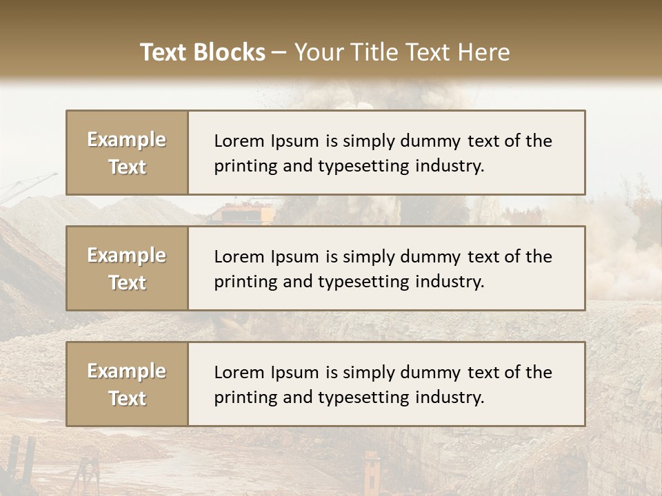 Excavate Oil Environment PowerPoint Template