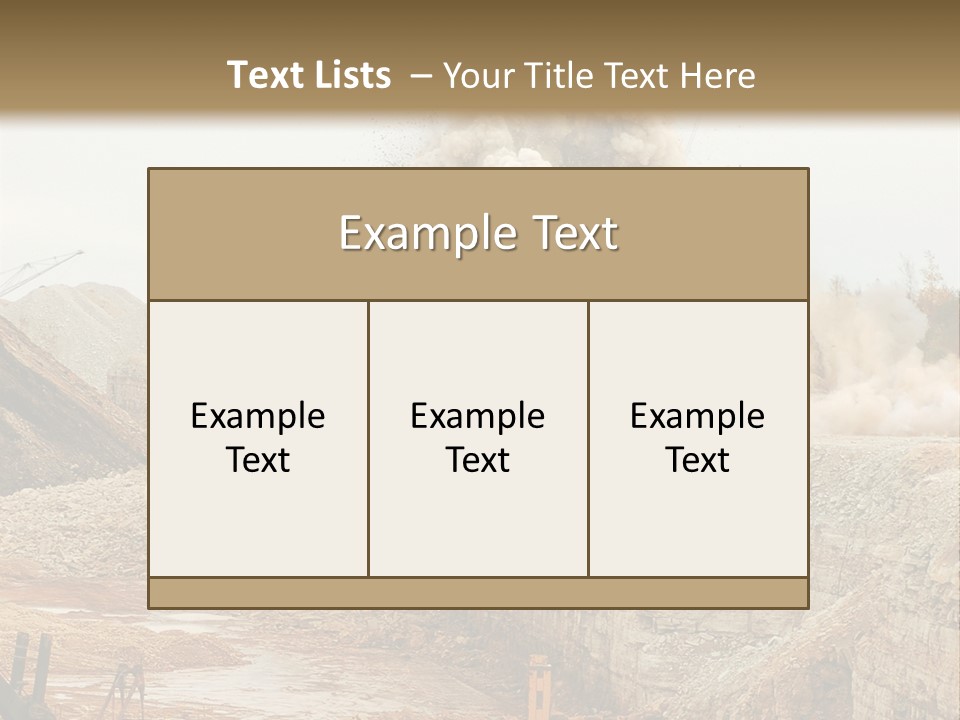 Excavate Oil Environment PowerPoint Template