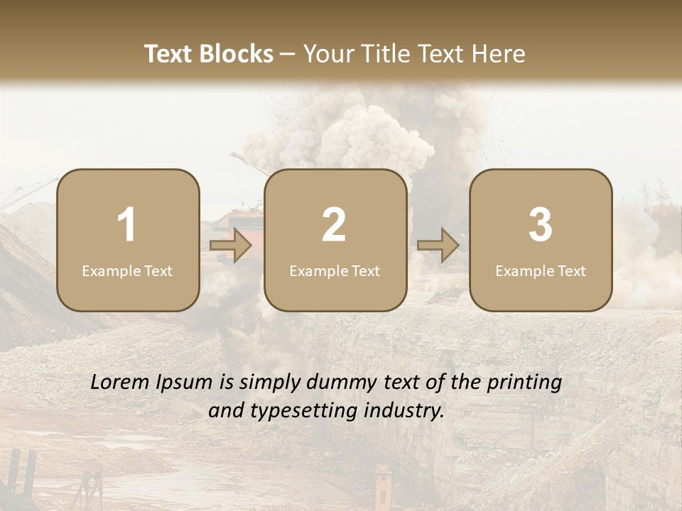 Excavate Oil Environment PowerPoint Template