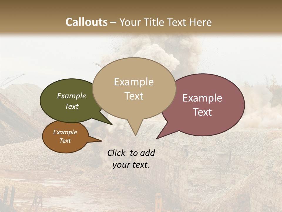 Excavate Oil Environment PowerPoint Template