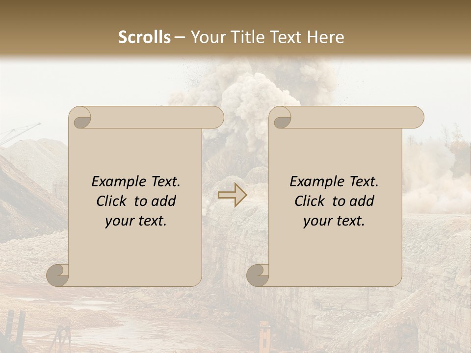 Excavate Oil Environment PowerPoint Template