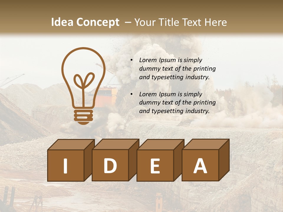Excavate Oil Environment PowerPoint Template