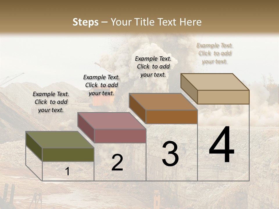 Excavate Oil Environment PowerPoint Template