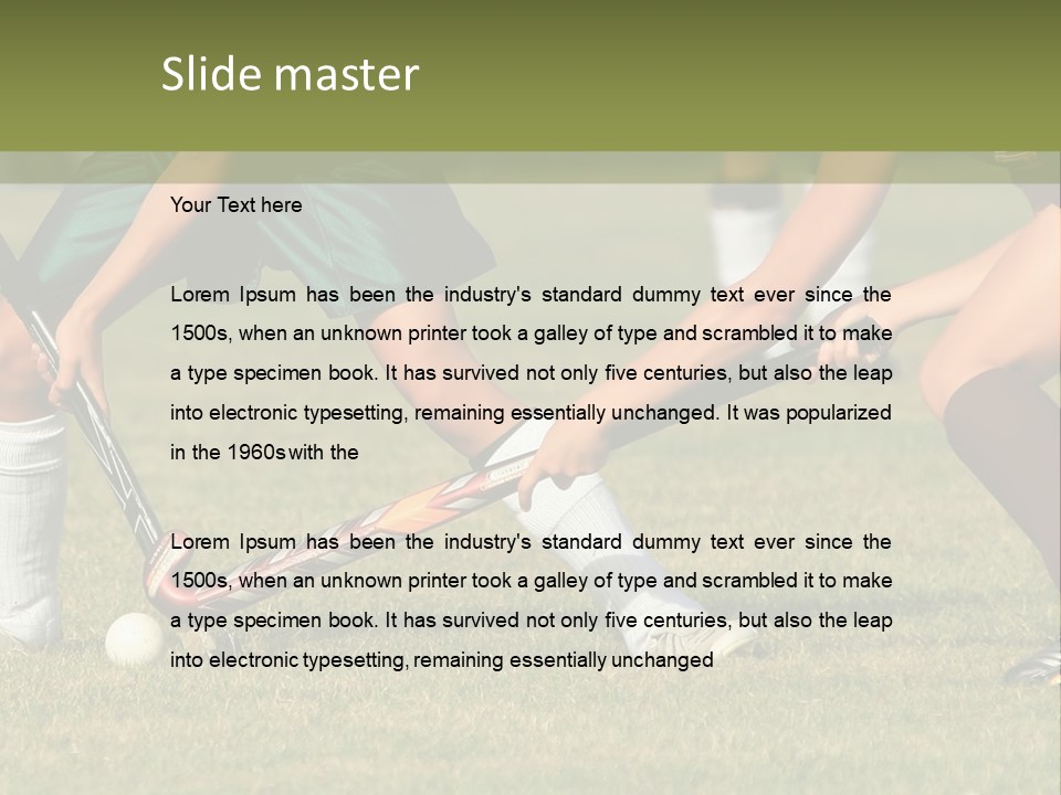Battle Determined Women Field Hockey PowerPoint Template