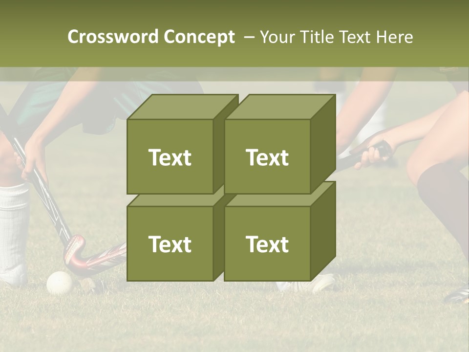 Battle Determined Women Field Hockey PowerPoint Template