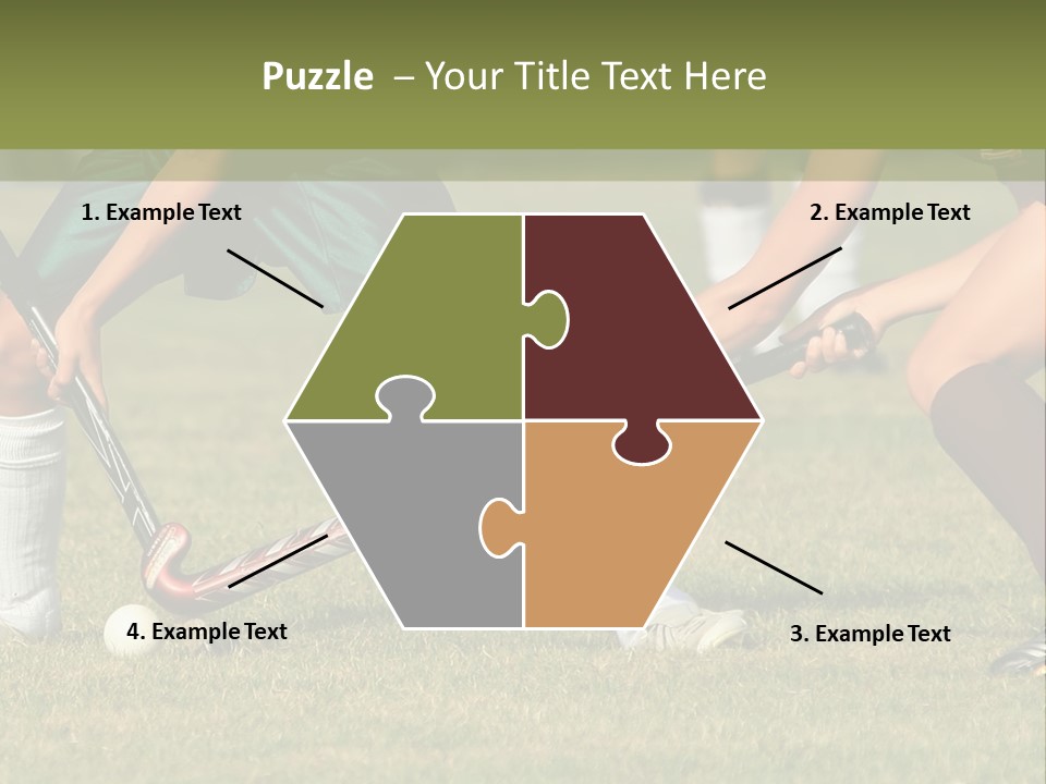 Battle Determined Women Field Hockey PowerPoint Template