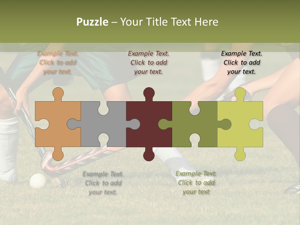 Battle Determined Women Field Hockey PowerPoint Template