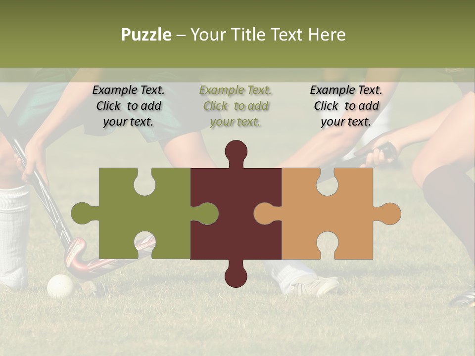 Battle Determined Women Field Hockey PowerPoint Template