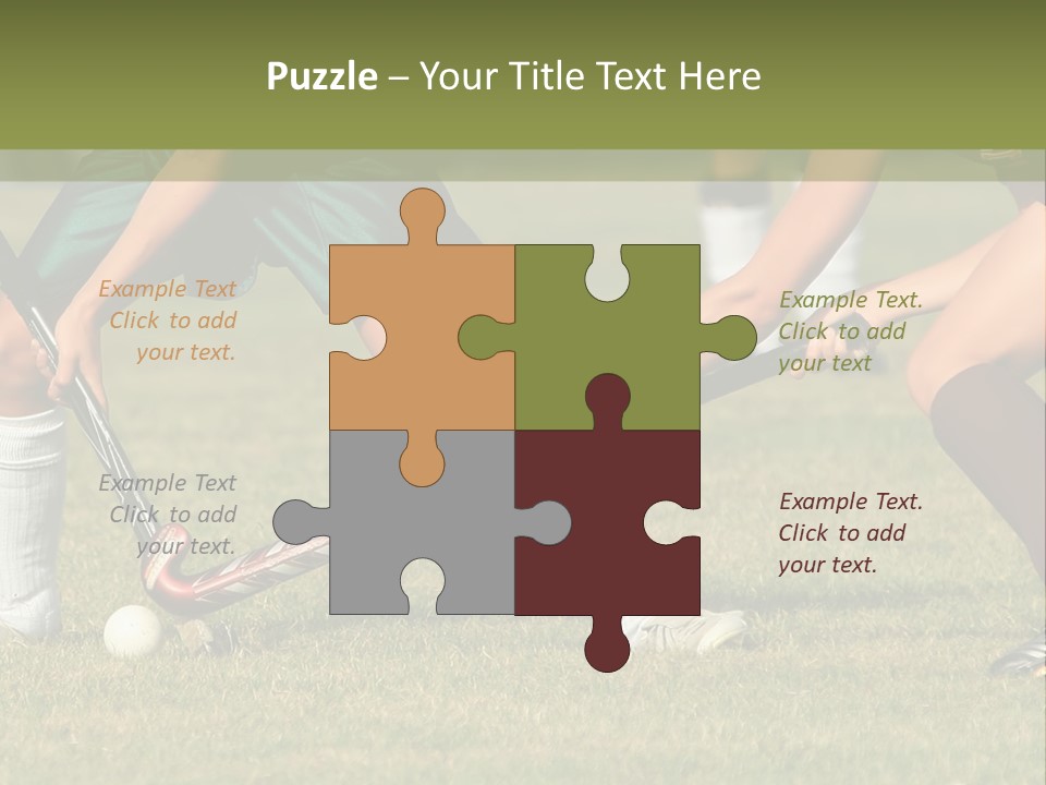 Battle Determined Women Field Hockey PowerPoint Template