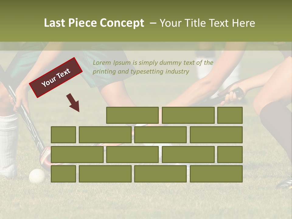 Battle Determined Women Field Hockey PowerPoint Template