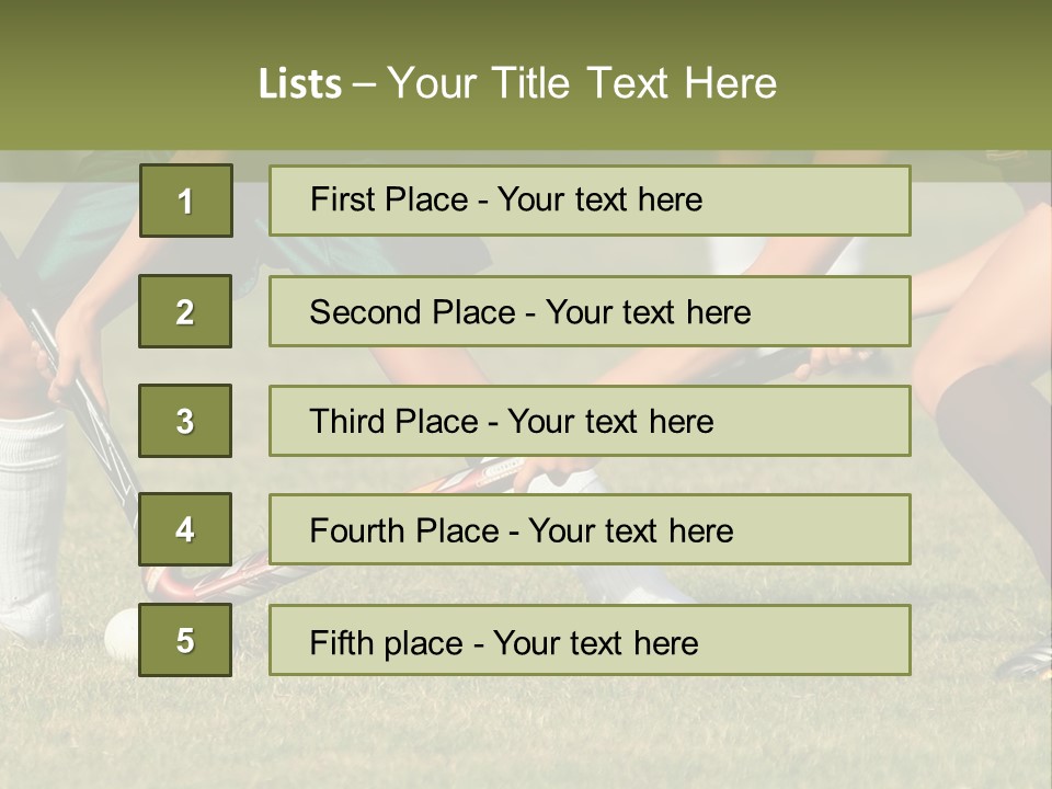 Battle Determined Women Field Hockey PowerPoint Template