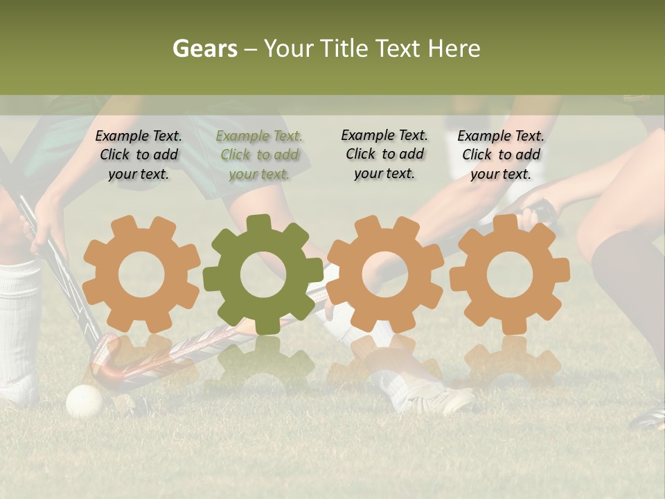 Battle Determined Women Field Hockey PowerPoint Template