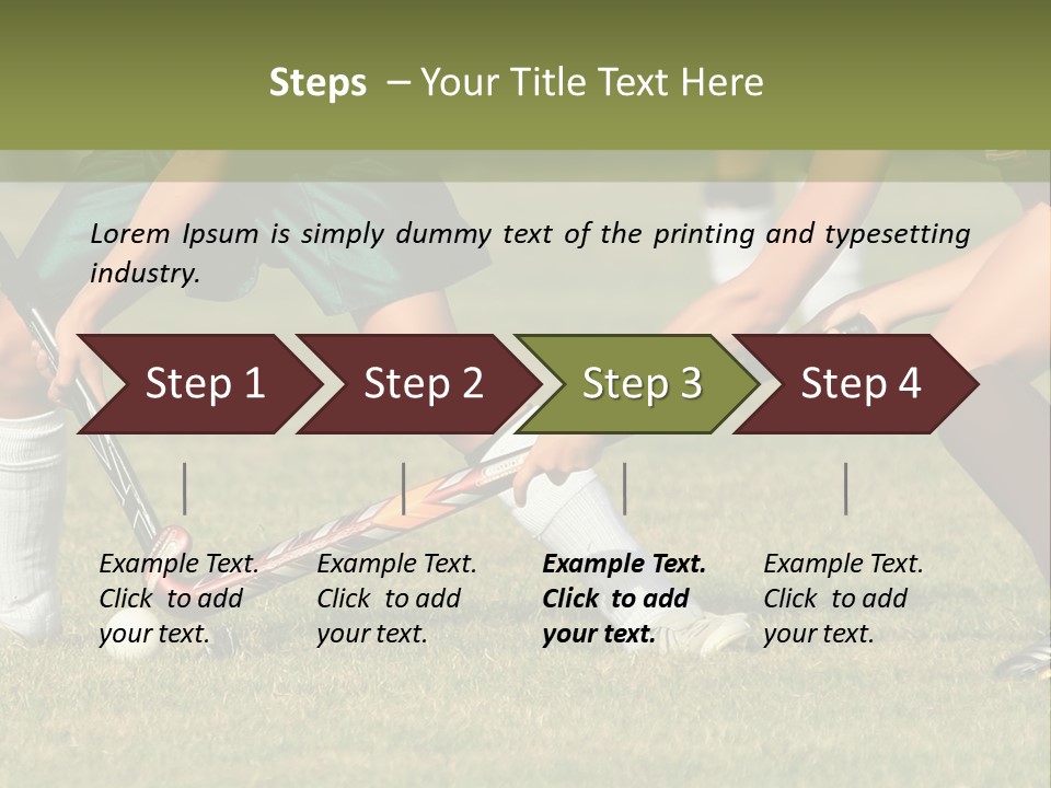 Battle Determined Women Field Hockey PowerPoint Template