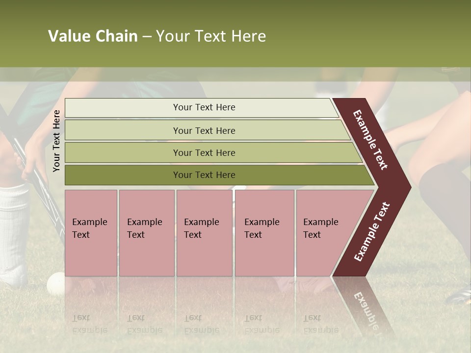 Battle Determined Women Field Hockey PowerPoint Template