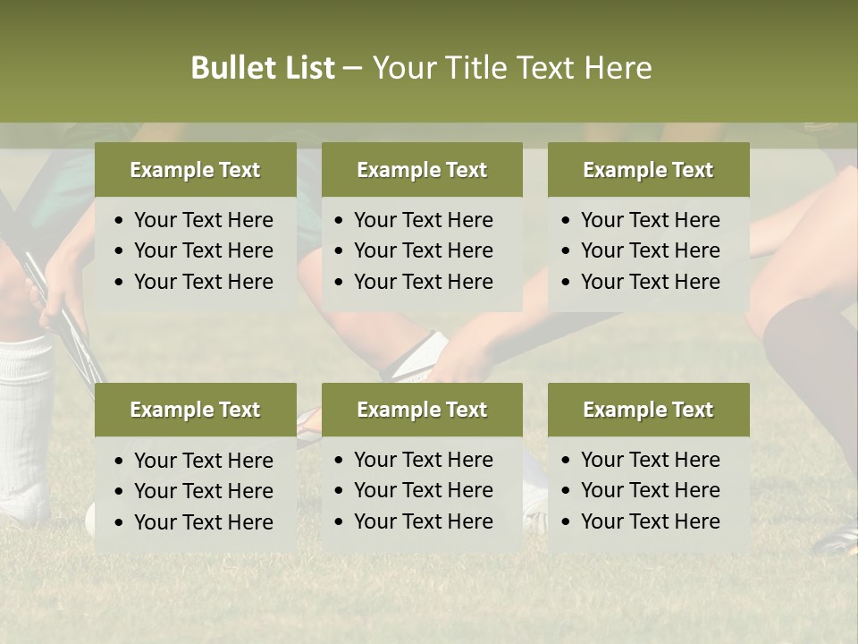 Battle Determined Women Field Hockey PowerPoint Template