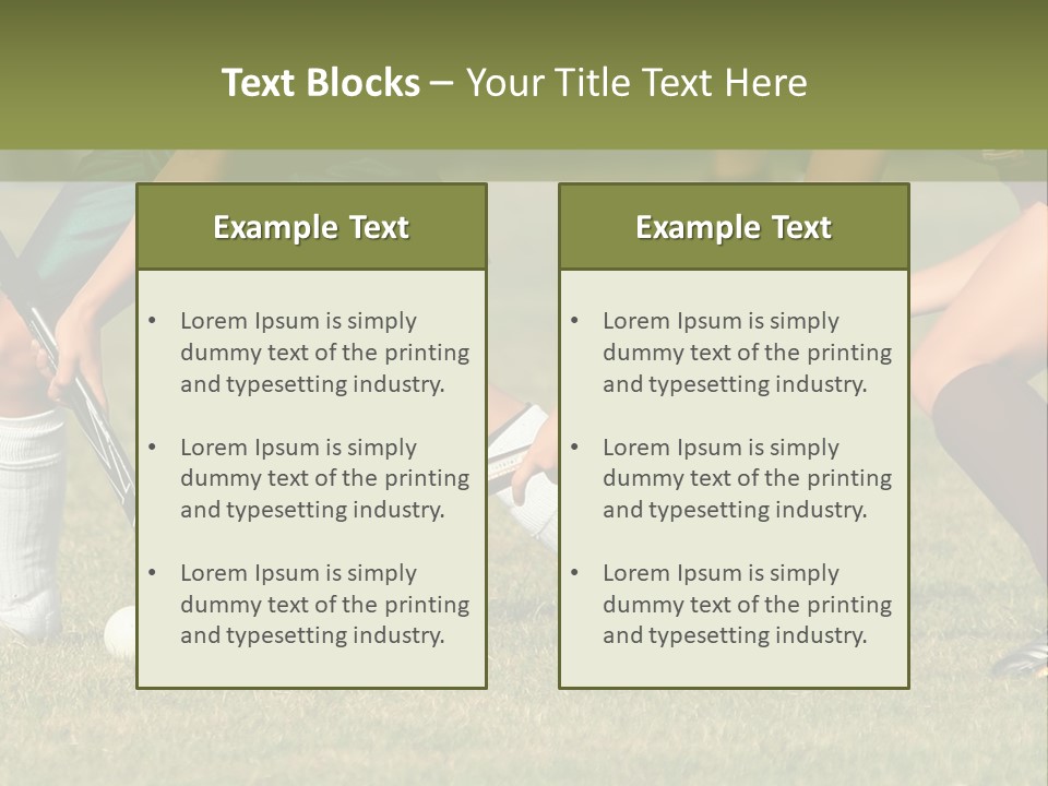 Battle Determined Women Field Hockey PowerPoint Template