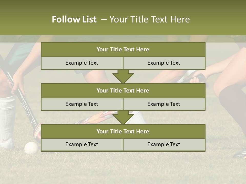 Battle Determined Women Field Hockey PowerPoint Template